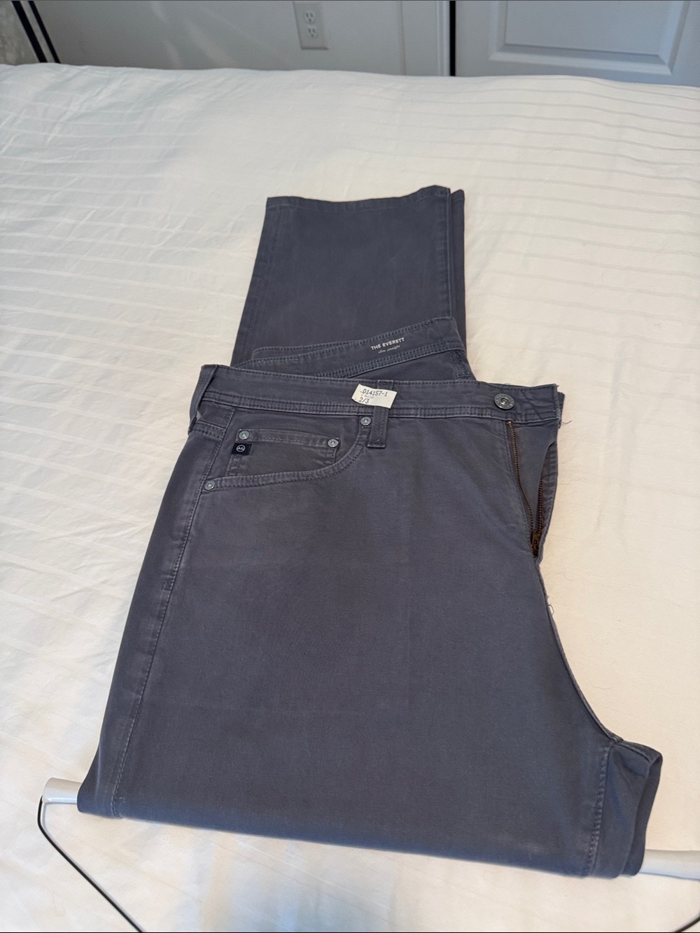 AG Adriano Goldschmied Men's Slate Gray Chinos